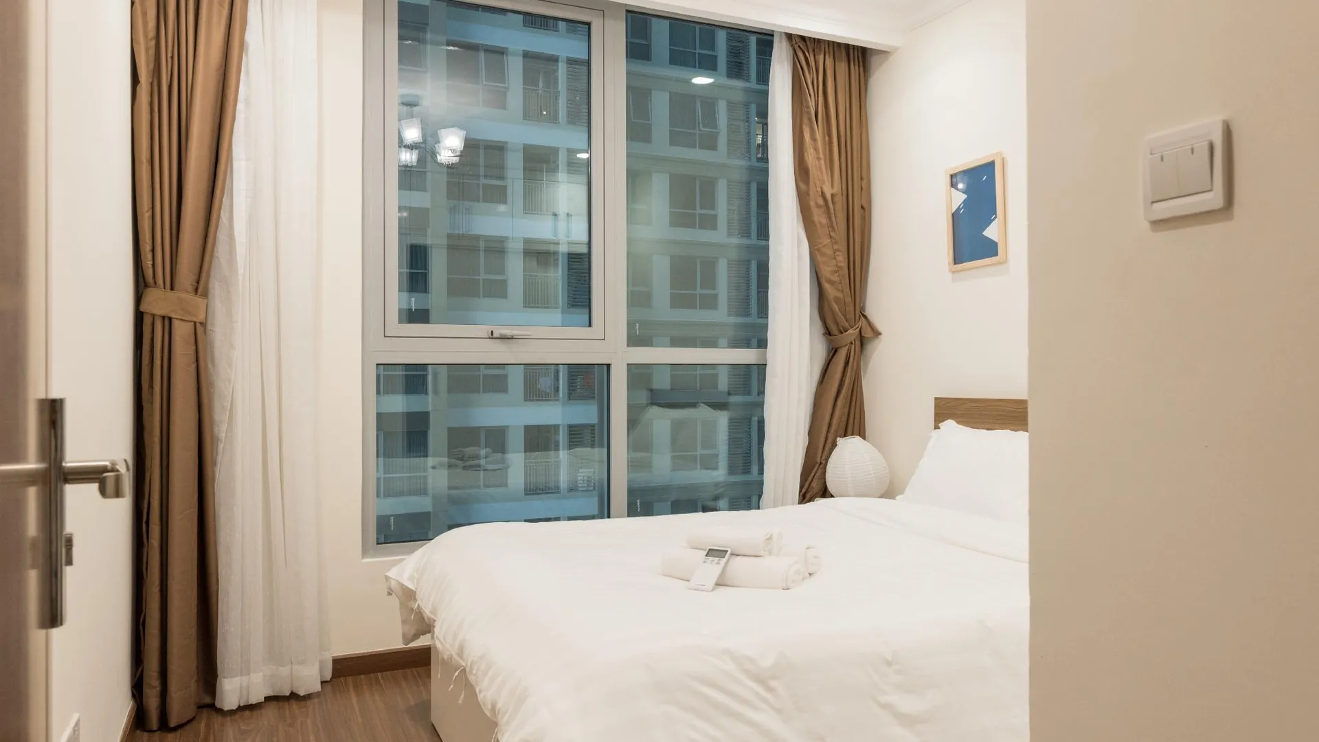 호치민 빈탄의 아파트먼트 (79m², 침실 2개, 프라이빗 욕실 2개) 4성급 싱글룸 레스토랑