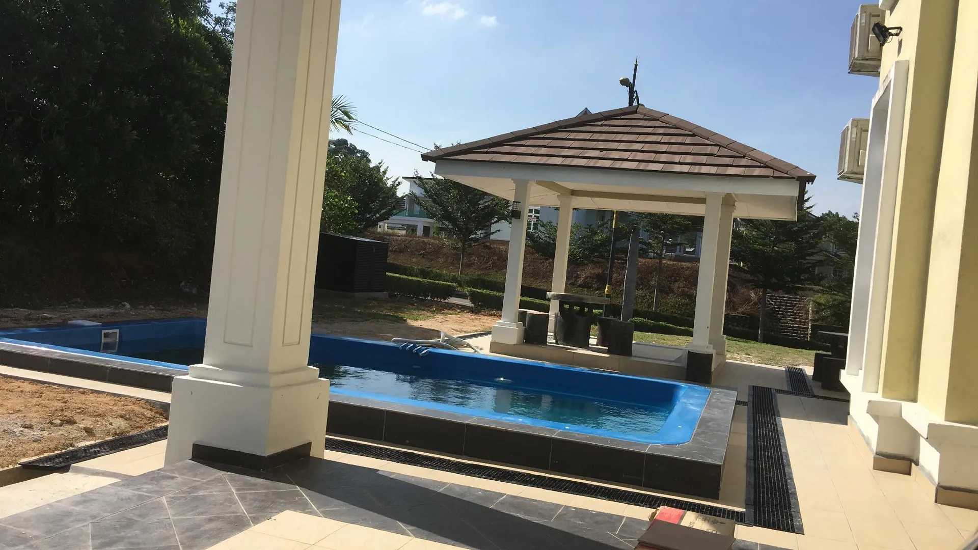 말라카 아에르 크로의 방갈로 (1054m², 침실 5개, 프라이빗 욕실 3개) 3성급 싱글룸 레스토랑