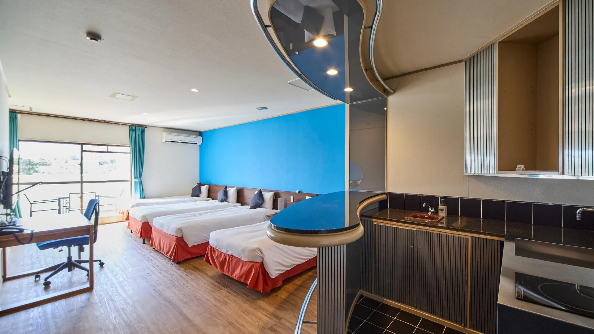 오키나와 본섬 라이컴 패밀리 리조트 호텔 구 히야군 라나이 리조트 오키나와 2성급 호텔 객실