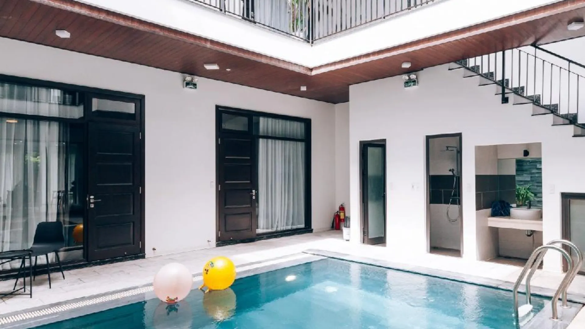 다낭 프억 미의 빌라 (1000m², 침실 9개, 프라이빗 욕실 9개) 4성급 싱글룸 레스토랑