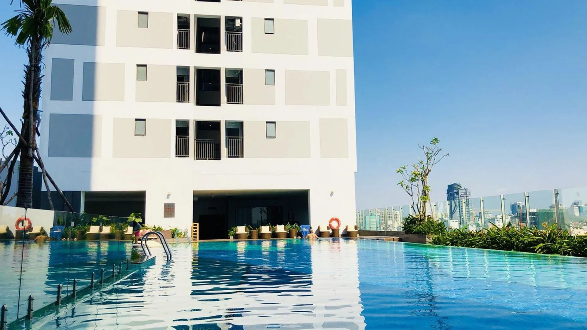 호치민 4군의 아파트먼트 (30m², 침실 1개, 프라이빗 욕실 1개) 4성급 싱글룸 로비