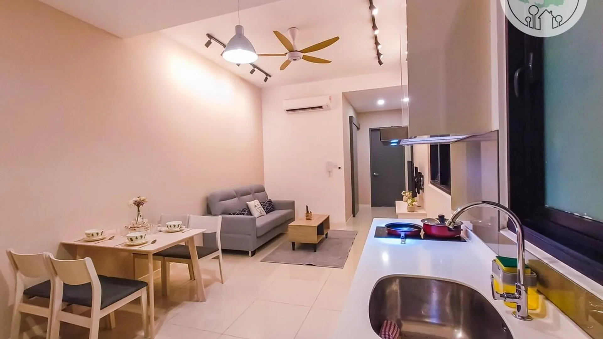 조호바루 / 조호르바루 탐포이의 아파트먼트 (45m², 침실 2개, 프라이빗 욕실 2개) 4성급 싱글룸 수영장