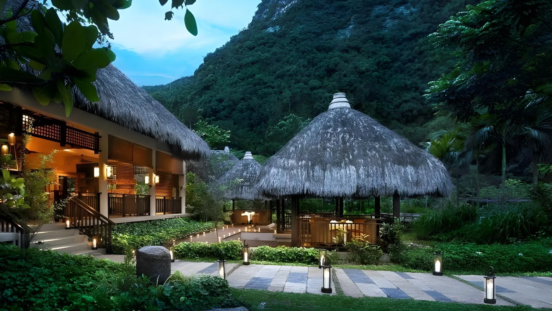 이포 더 반자란 핫스프링스 리트리트 5성급 호텔 수영장