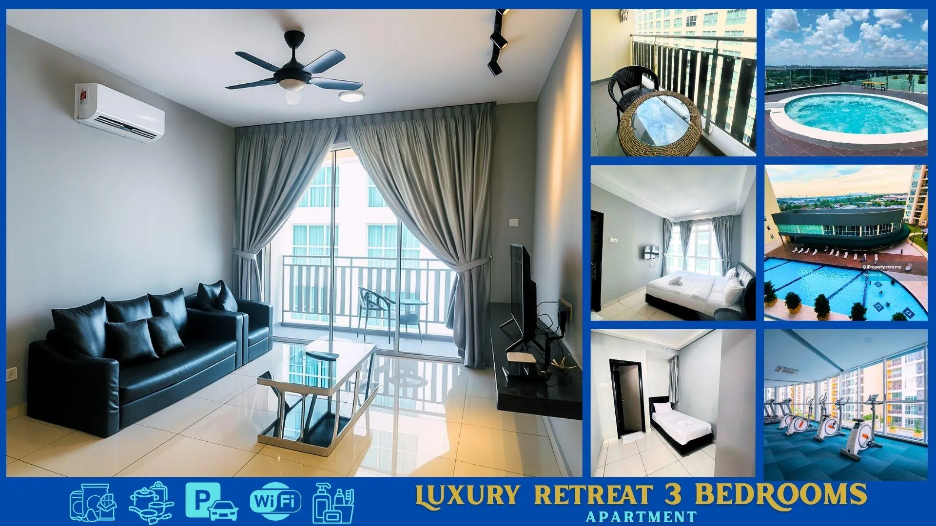 조호바루 / 조호르바루 테브라우의 아파트먼트 (m², 침실 3개, 프라이빗 욕실 3개) 5성급 싱글룸 객실