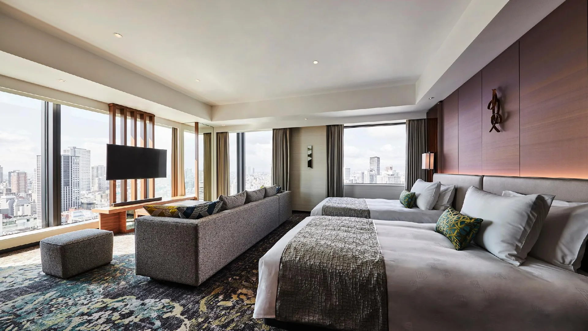 오사카 더 로얄 파크 호텔 아이코닉 오사카 미도스지 4성급 호텔 전망