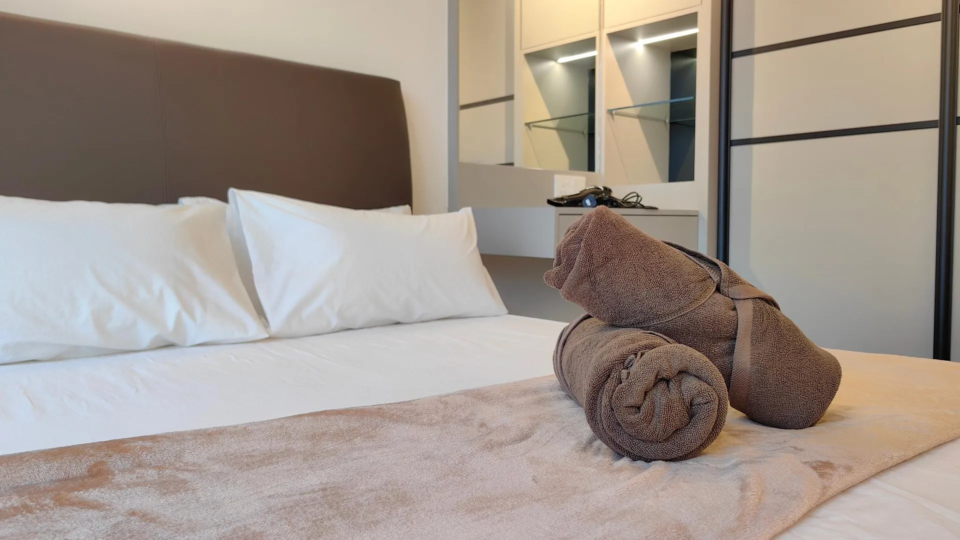 코타키나발루 크파얀의 스튜디오 아파트먼트 (300m², 프라이빗 욕실 1개) 3성급 싱글룸 객실