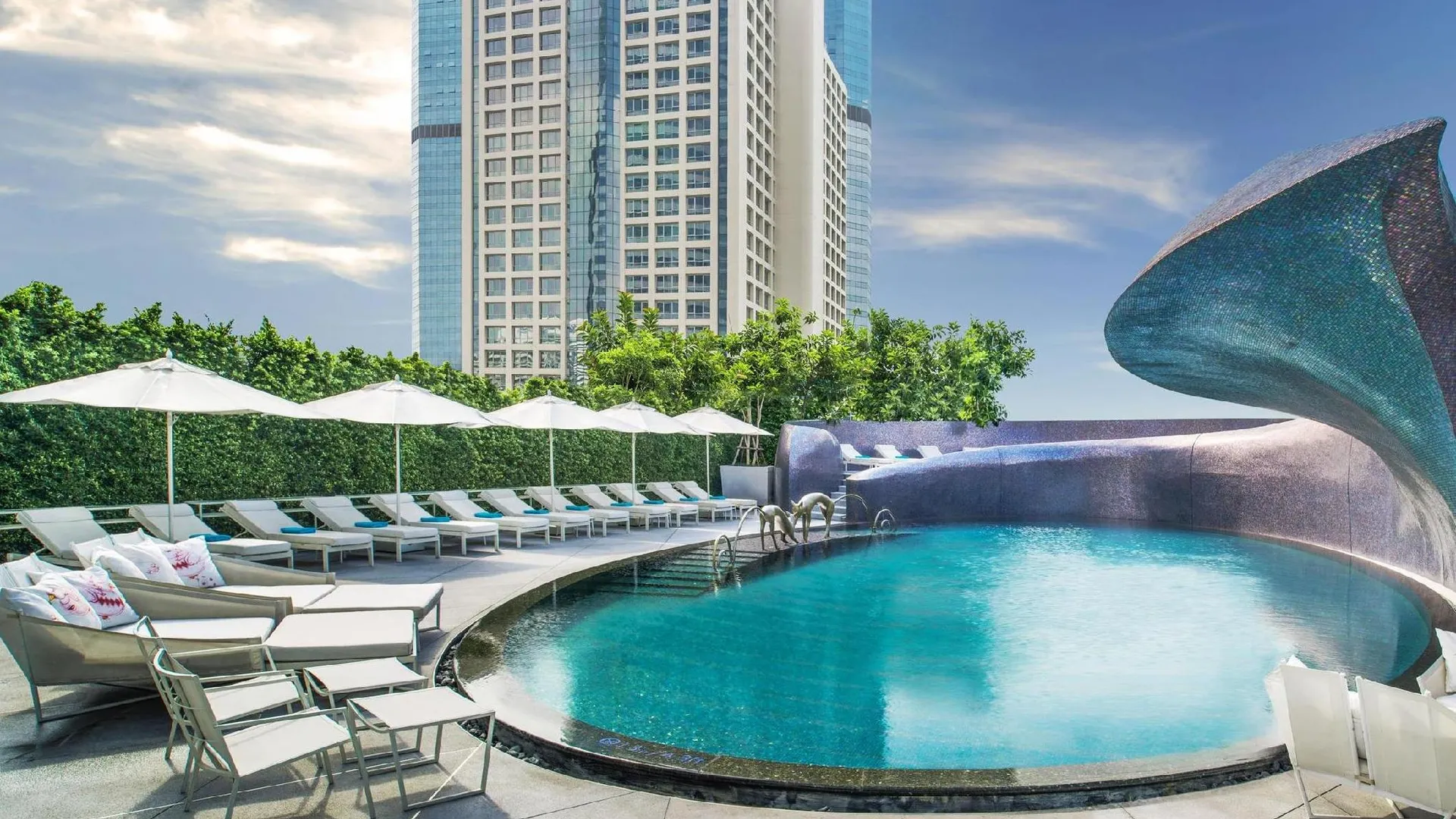 방콕 W 방콕 5성급 호텔 수영장