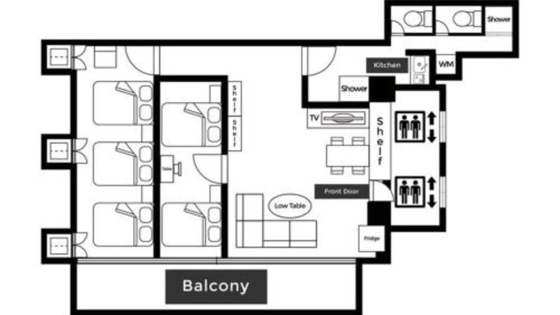 도쿄 / 동경 アンドステイ横綱1丁目 1성급 싱글룸 객실