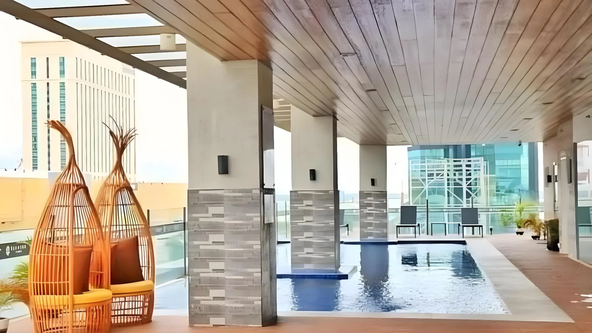 세부 씨뷰 발코니 아파트먼트, 선비다 타워 4성급 게스트하우스 전망