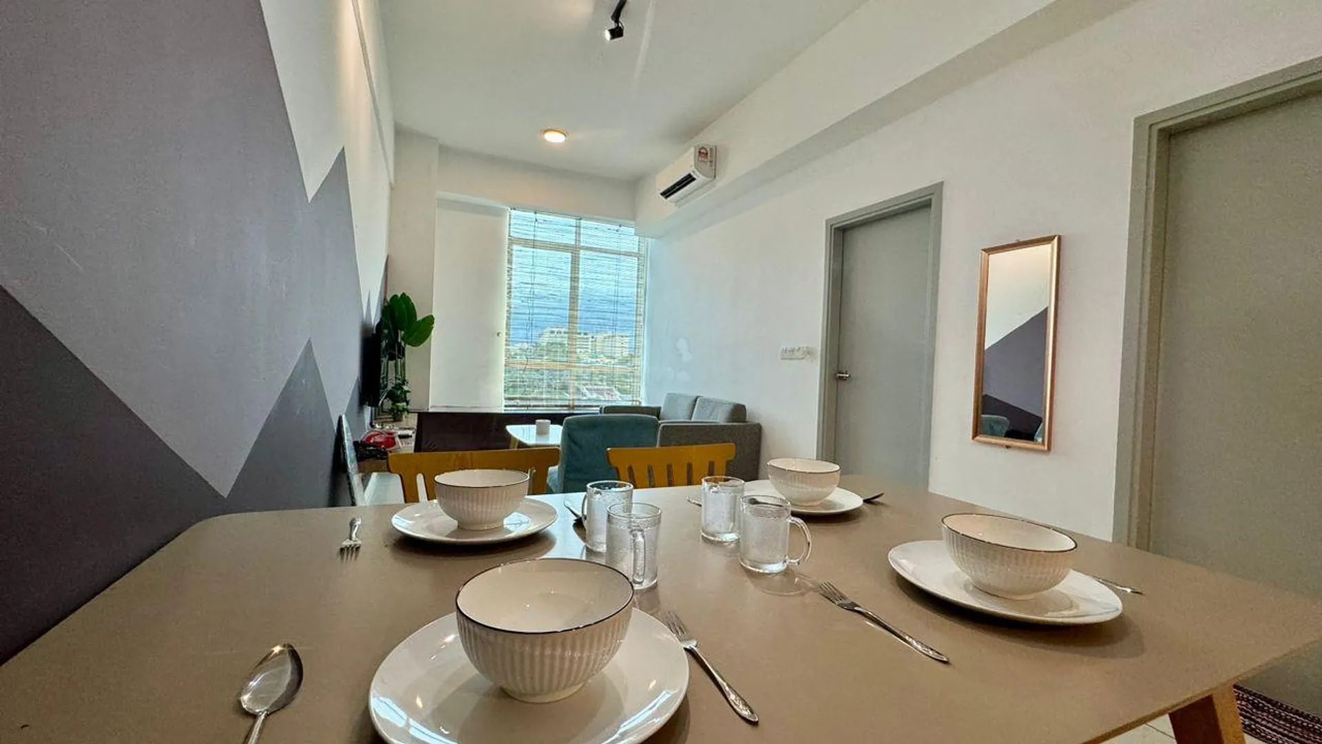 코타키나발루 쿠알라 펜유의 아파트먼트 (68m², 침실 2개, 프라이빗 욕실 1개) 3성급 싱글룸 수영장