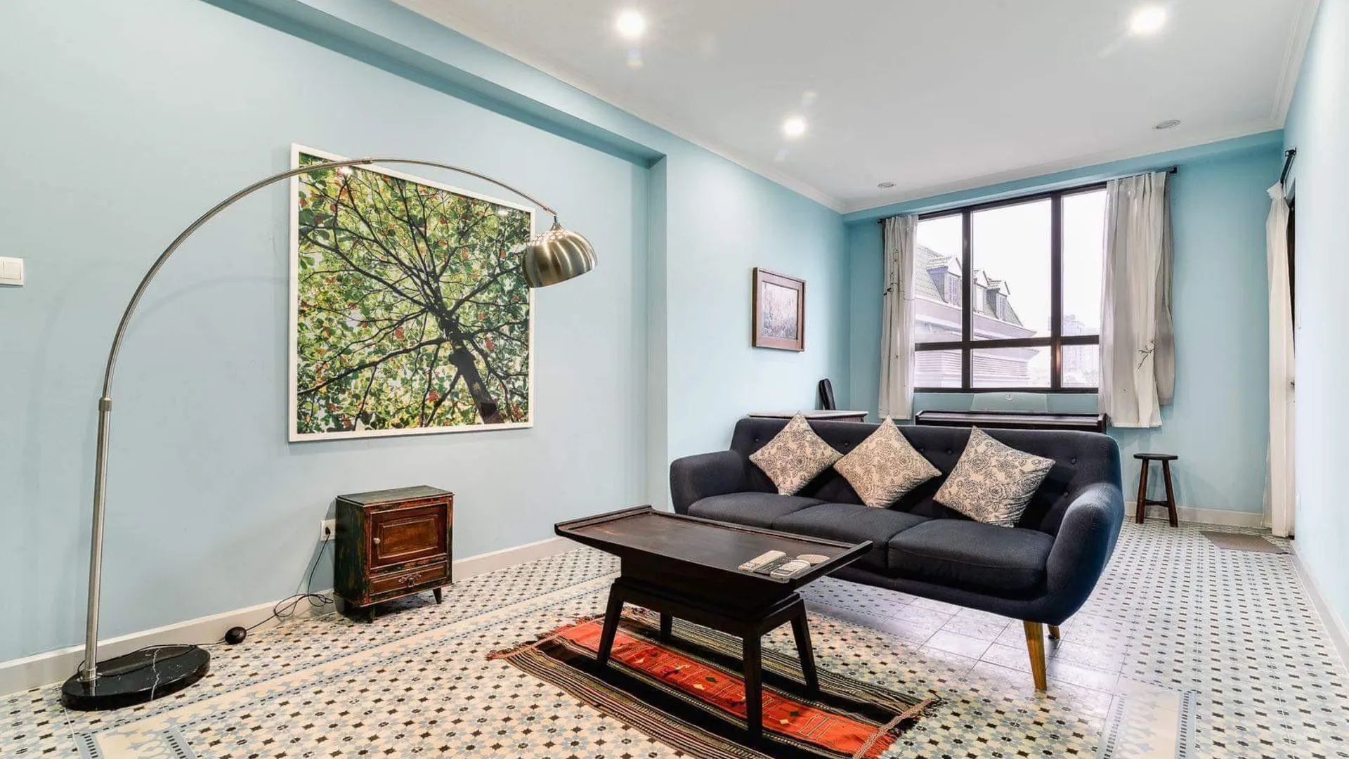 호치민 2군의 아파트먼트 (86m², 침실 2개, 프라이빗 욕실 2개) 5성급 싱글룸 객실