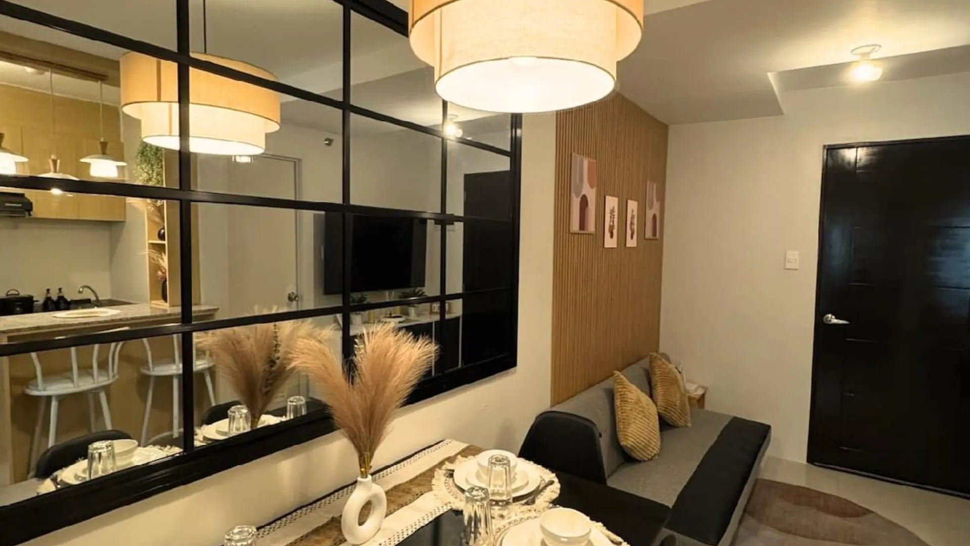 세부 카삼바간의 아파트먼트 (30.6m², 침실 2개, 프라이빗 욕실 1개) 2성급 싱글룸 레스토랑