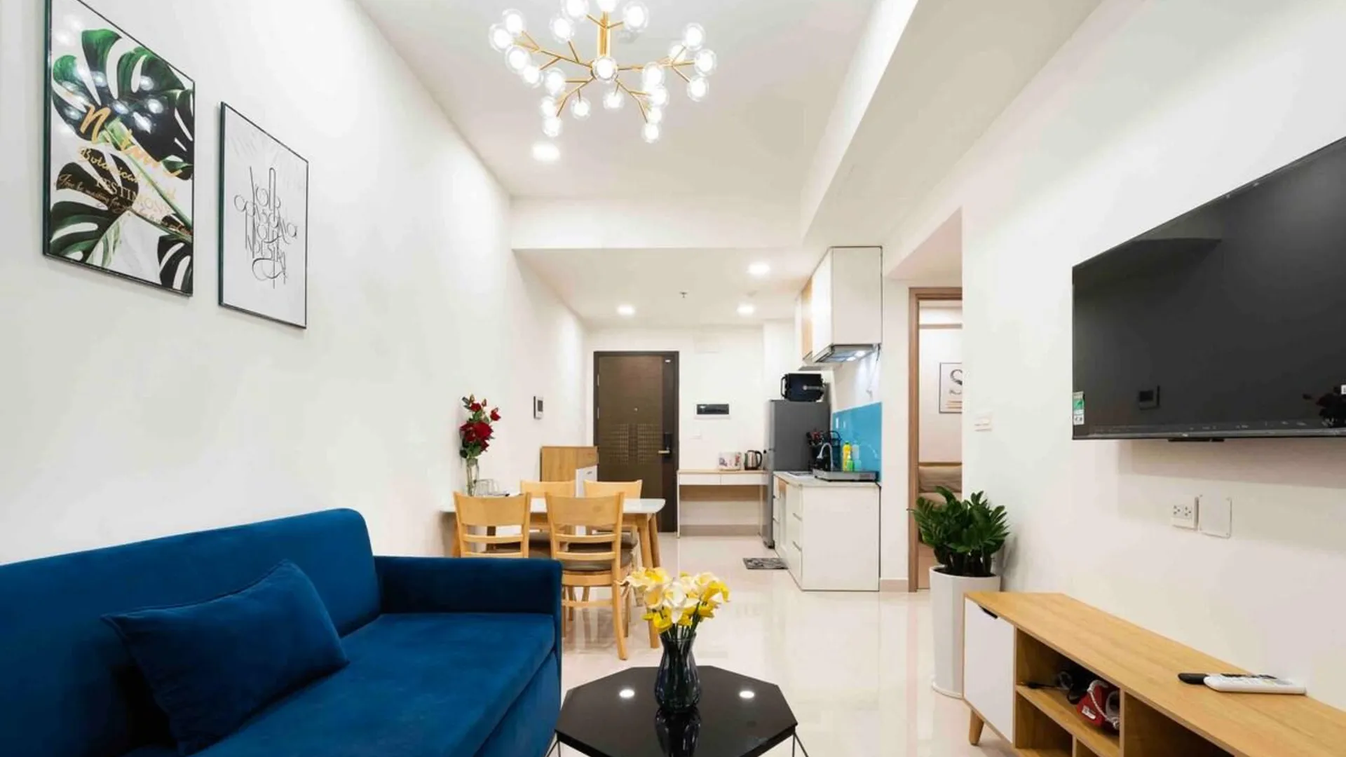 호치민 4군의 아파트먼트 (57m², 침실 2개, 프라이빗 욕실 1개) 2성급 싱글룸 객실