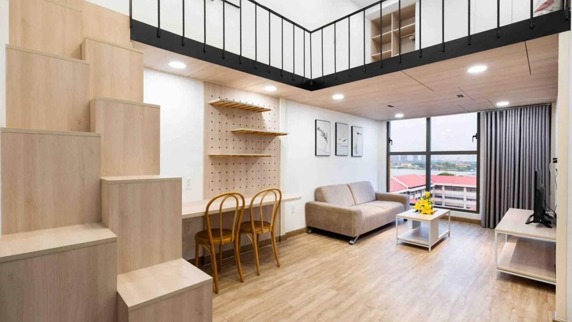 호치민 4군의 아파트먼트 (50m², 침실 1개, 프라이빗 욕실 1개) 4성급 게스트하우스 레스토랑