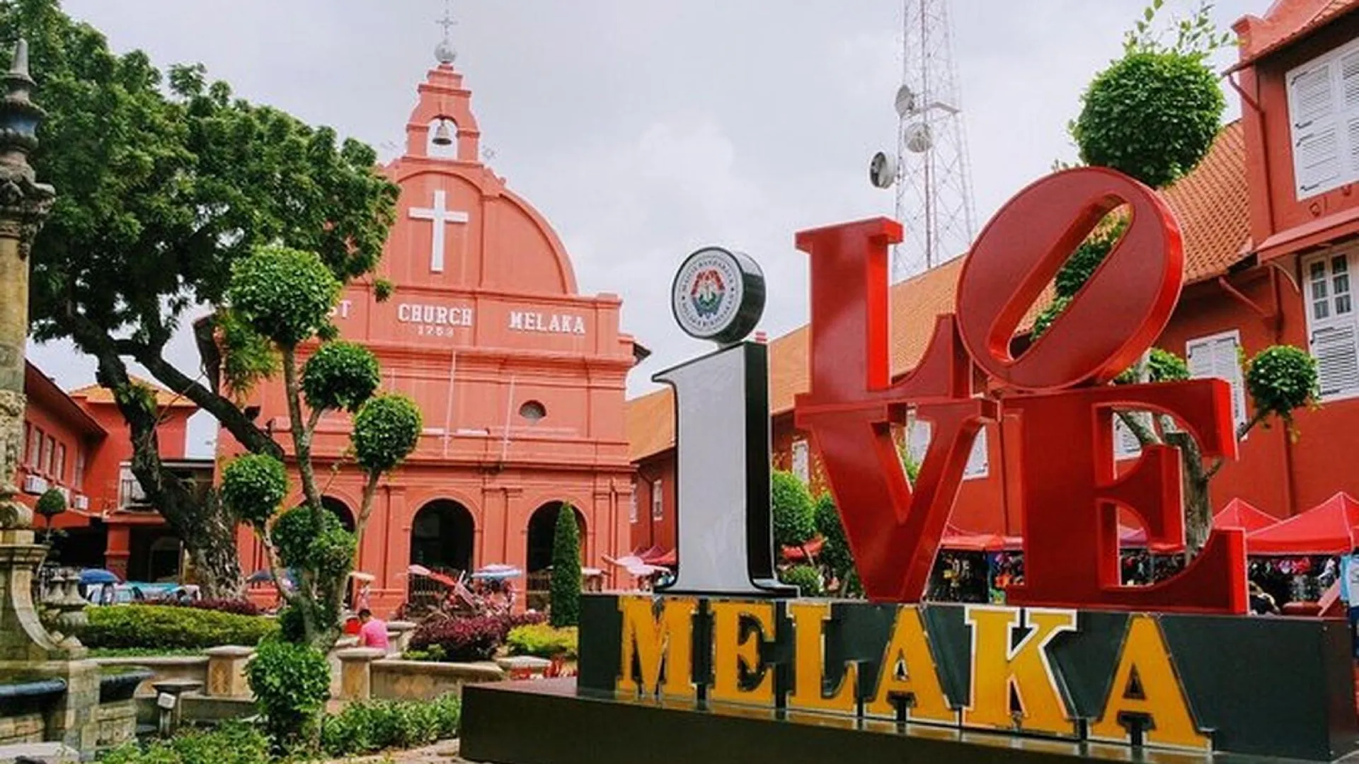 말라카 말라카 시내의 프라이빗 하우스 (150m², 침실 1개, 프라이빗 욕실 3개) 3성급 싱글룸 전망