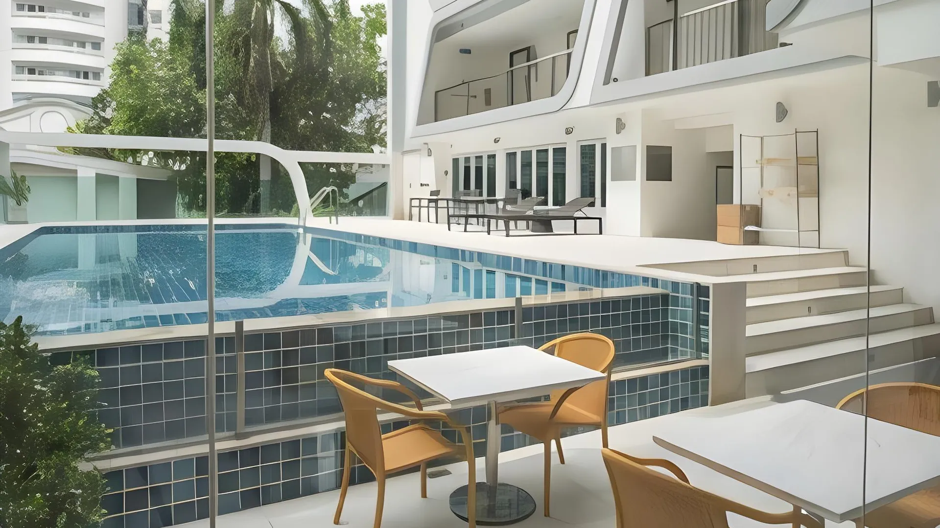 방콕 르 타다 레지던스 3성급 호텔 수영장