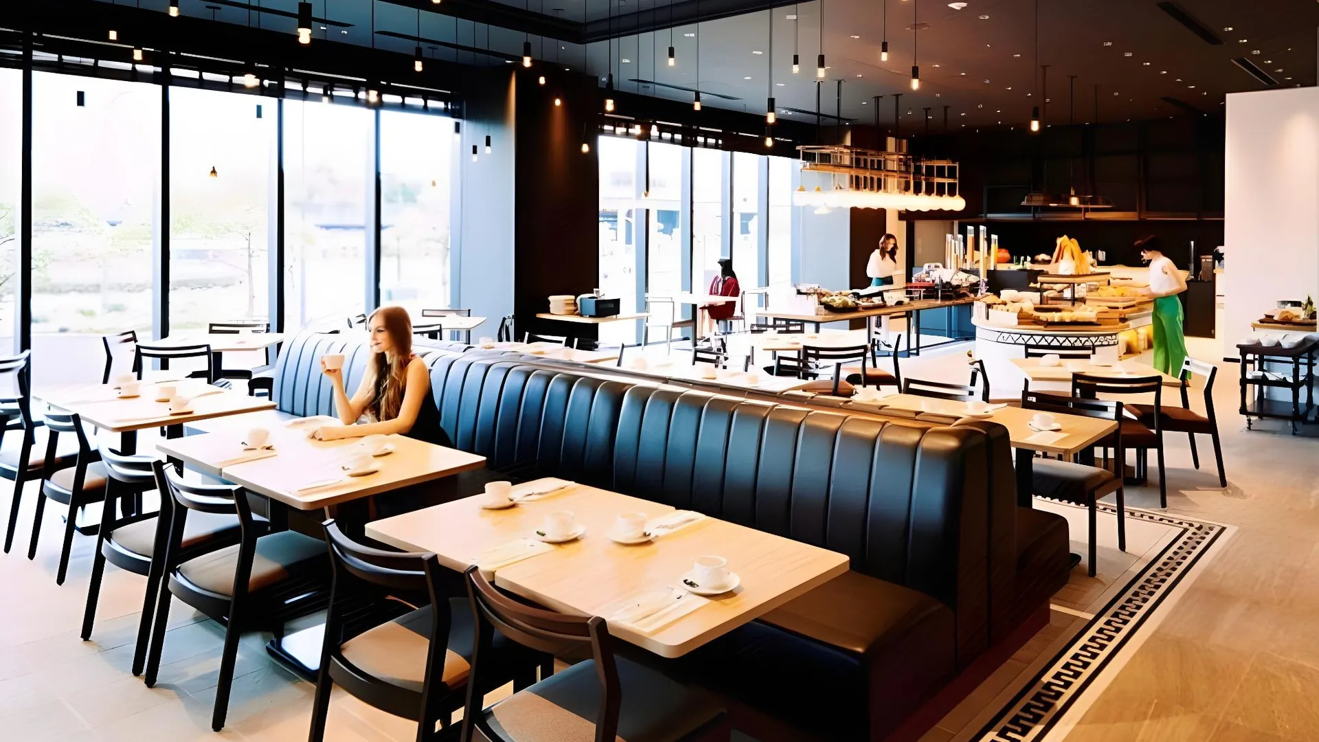 오사카 리버 호텔 오사카 4성급 호텔 레스토랑