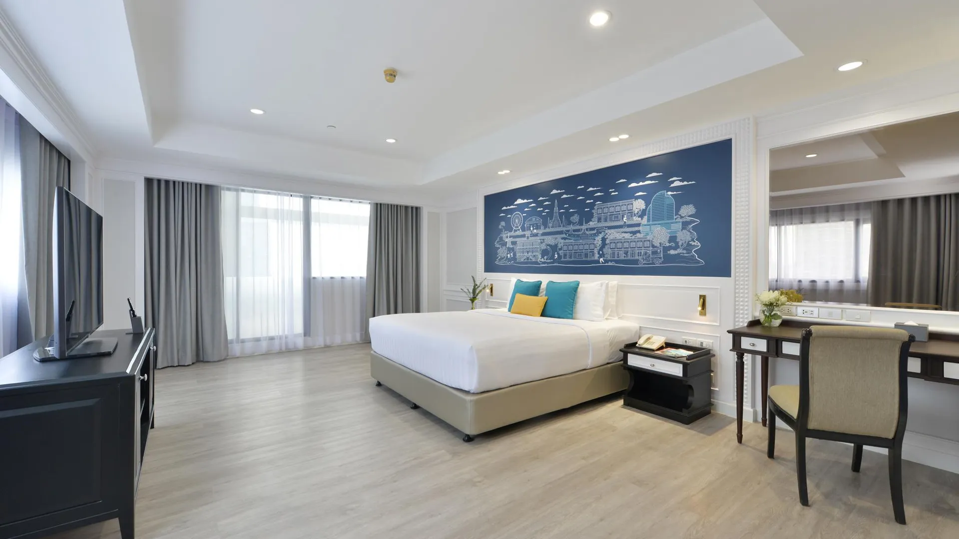 방콕 센터 포인트 플러스 호텔 실롬 4성급 호텔 스위트룸