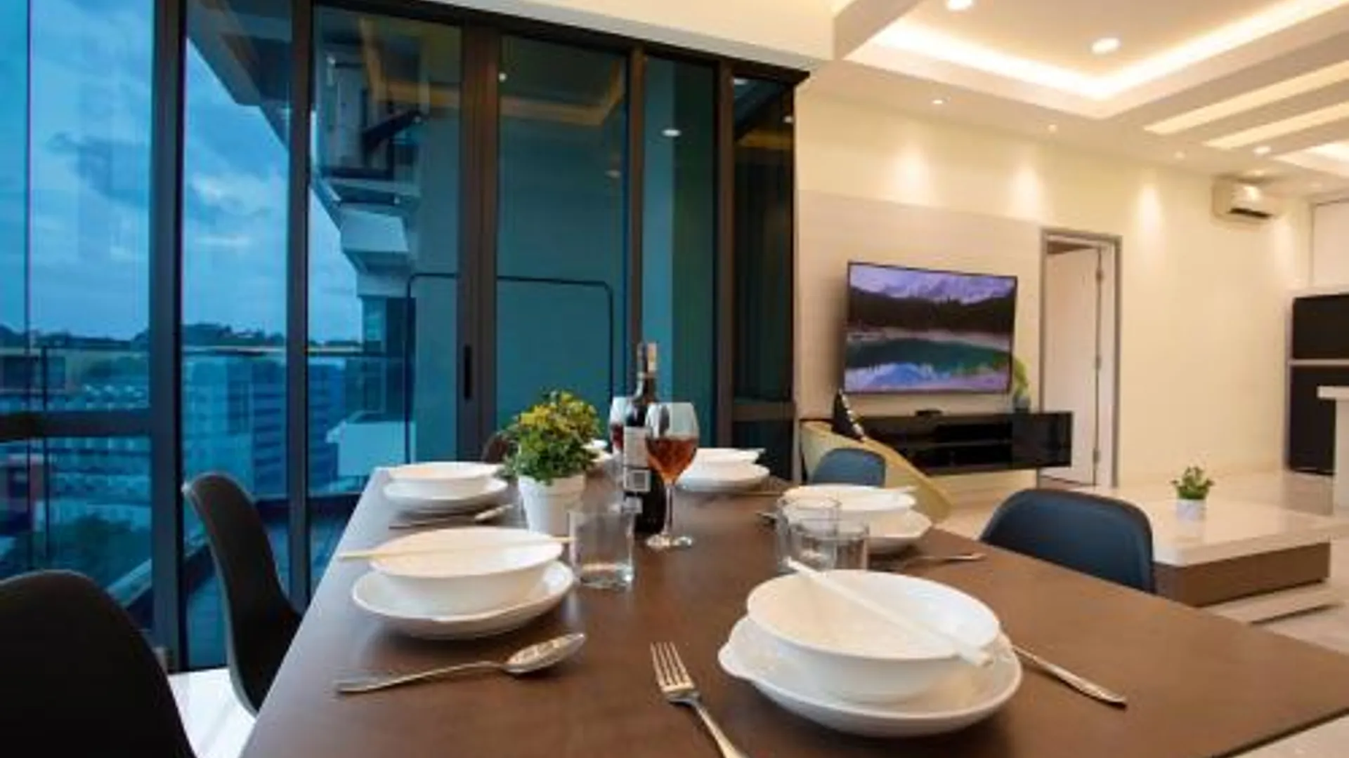 코타키나발루 AJ 스위트 앳 로프트 이마고 KK 4성급 게스트하우스 로비