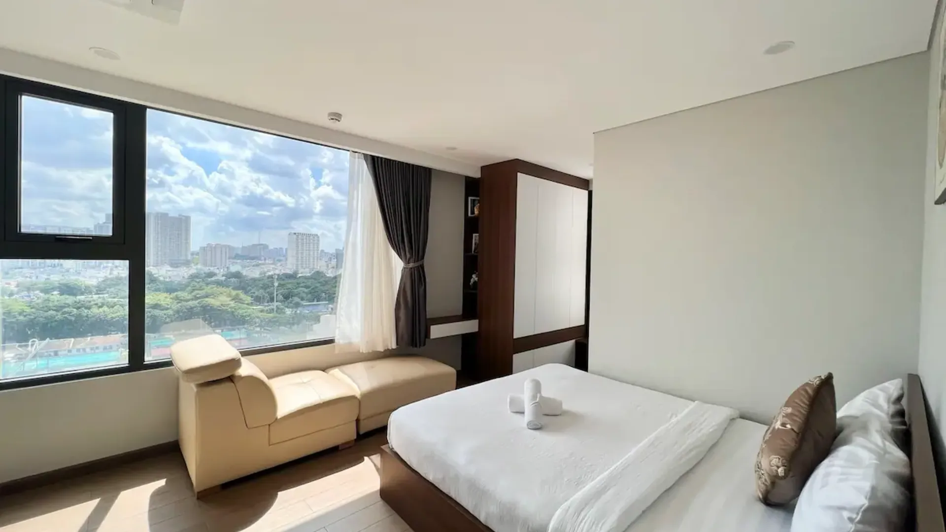 호치민 4군의 아파트먼트 (70m², 침실 2개, 프라이빗 욕실 2개) 3성급 게스트하우스 객실