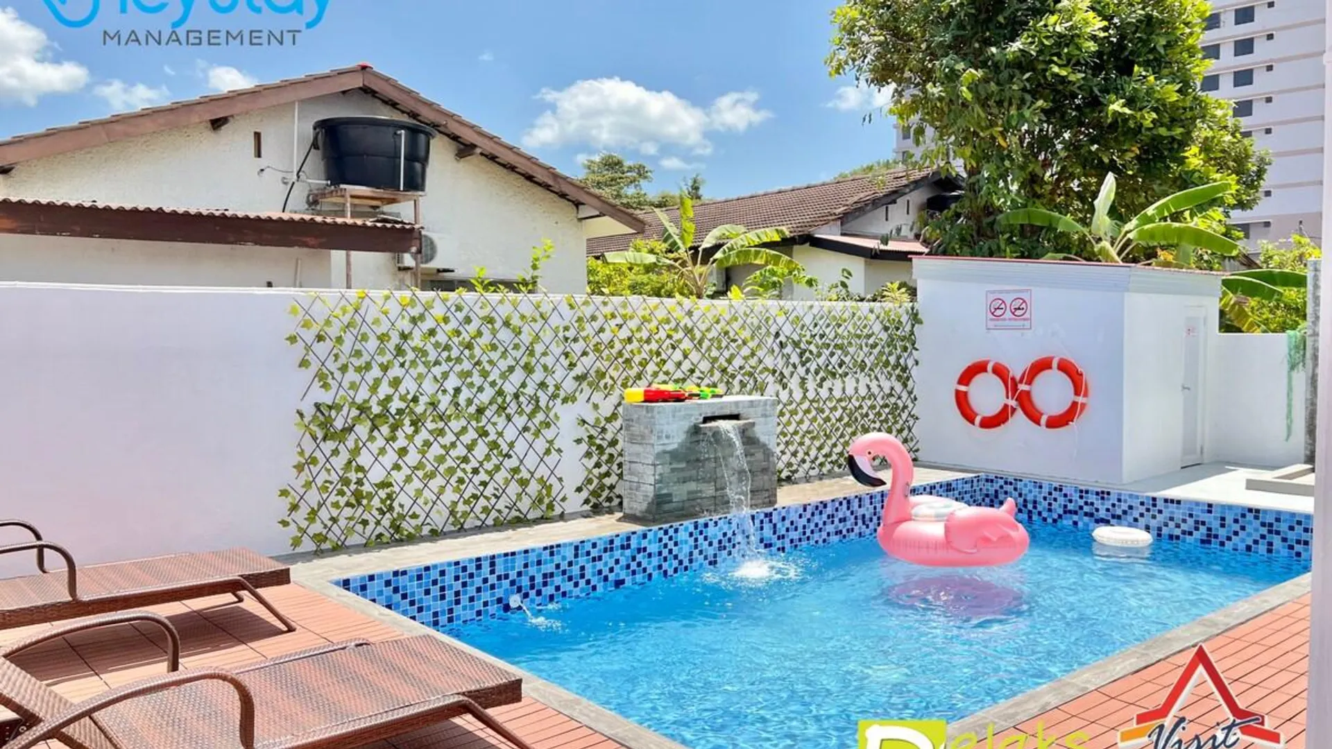 말라카 Klebang Villa 17Pax PrivateSwimmingPool TownArea by HeyStay Management 3성급 게스트하우스 객실