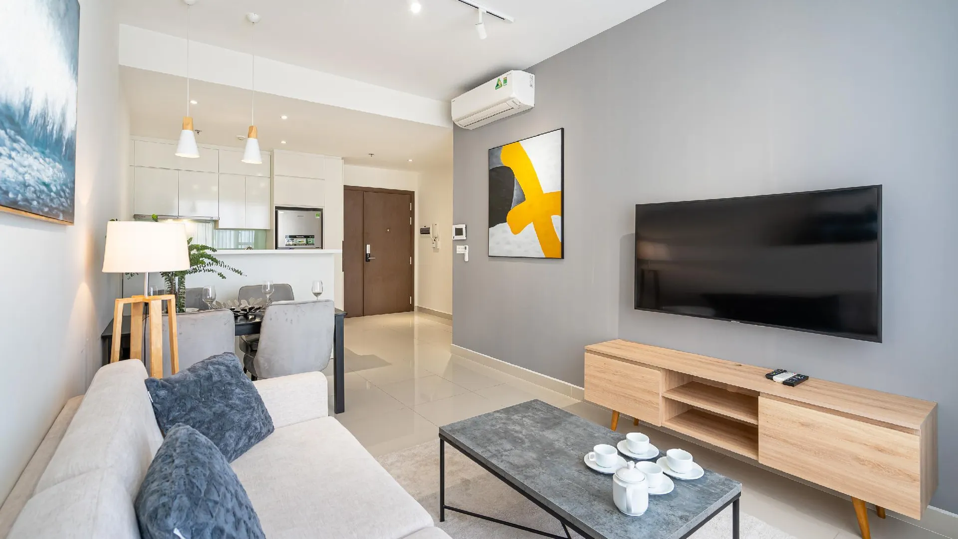 호치민 1군의 아파트먼트 (78m², 침실 2개, 프라이빗 욕실 2개) 3성급 싱글룸 객실