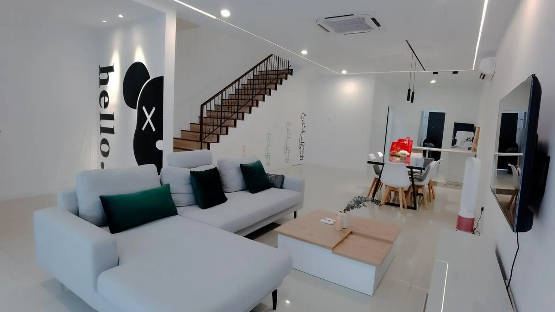 샤알람 세티아 알람의 프라이빗 하우스 (1700m², 침실 4개, 프라이빗 욕실 3개) 3성급 싱글룸 객실