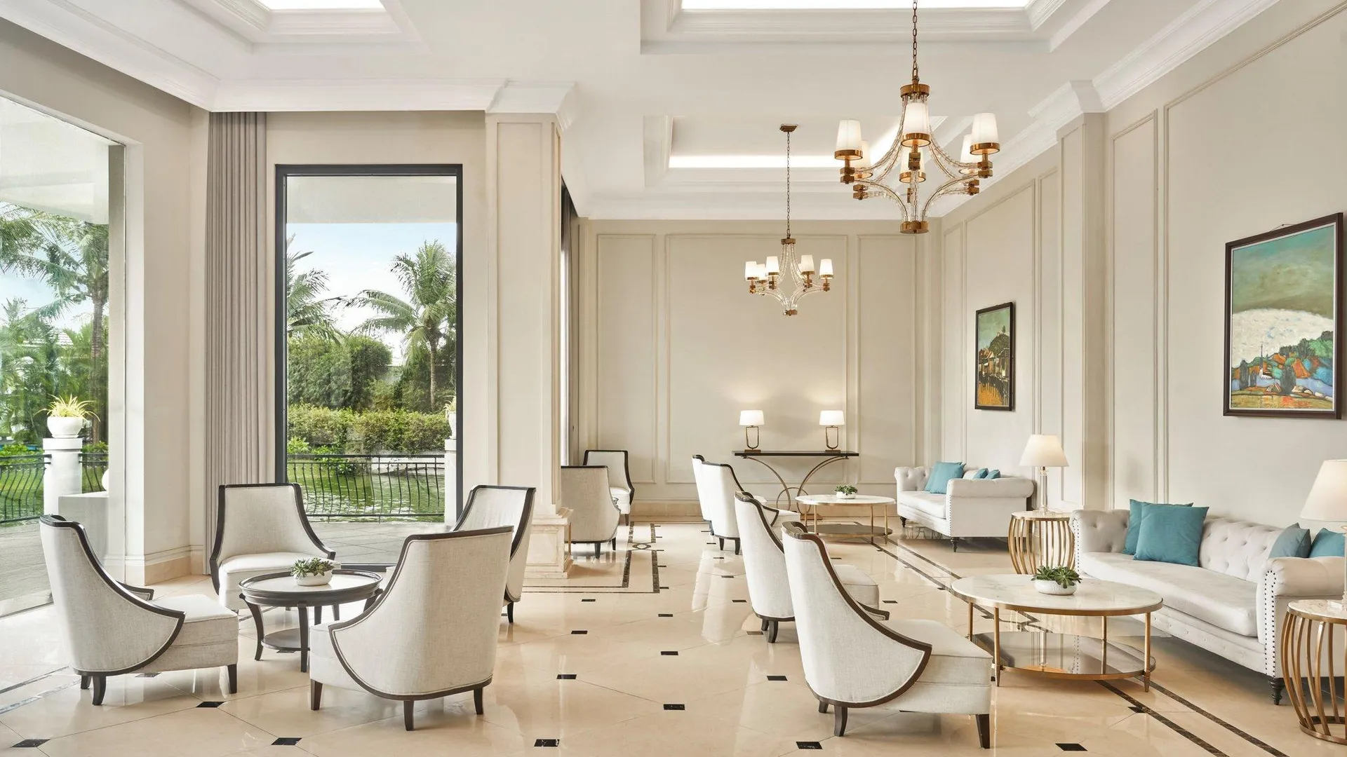 다낭 다낭 메리어트 리조트 앤 스파, 논 누옥 비치 빌라스 5성급 호텔 로비