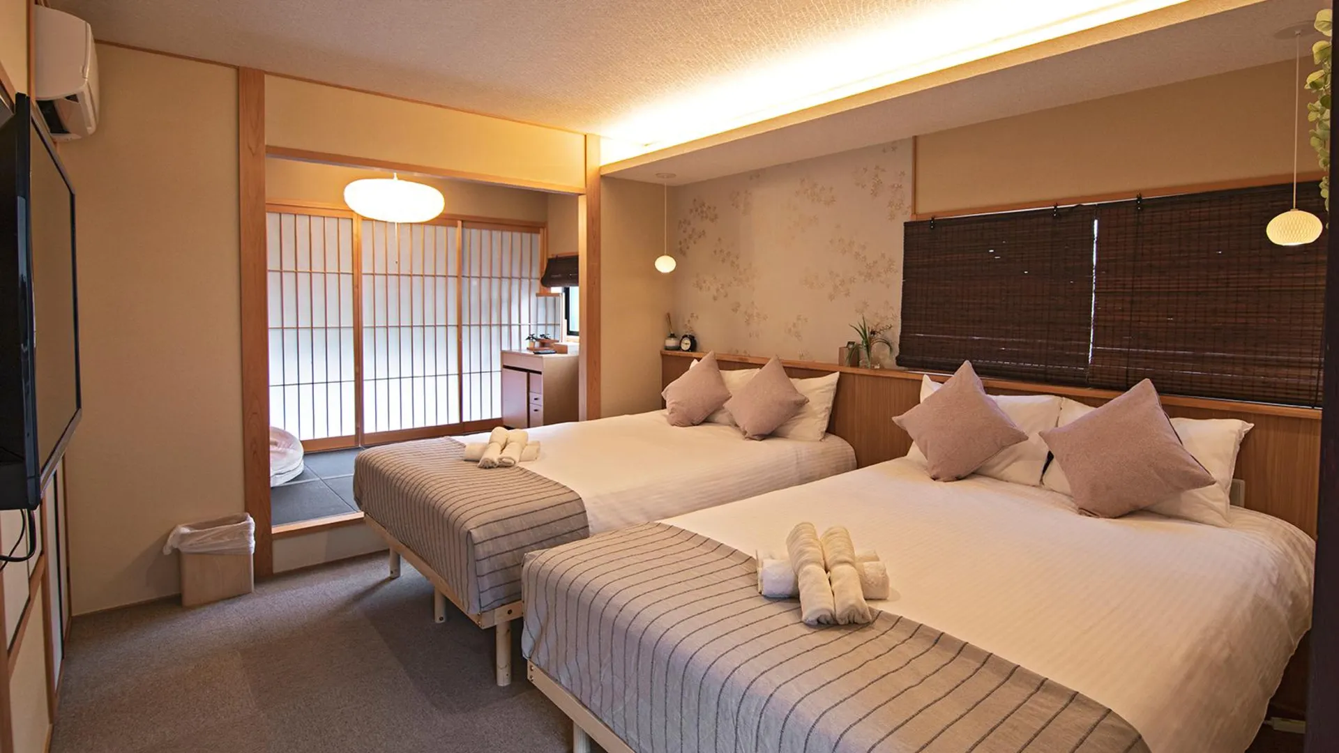 교토 가와라마치의 빌라 (80m², 침실 3개, 프라이빗 욕실 1개) 4성급 게스트하우스 객실