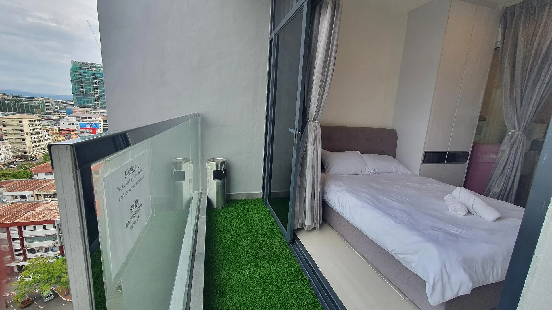 코타키나발루 탄중 아루의 프라이빗 하우스 (38m², 침실 1개, 프라이빗 욕실 1개) 4성급 싱글룸 수영장