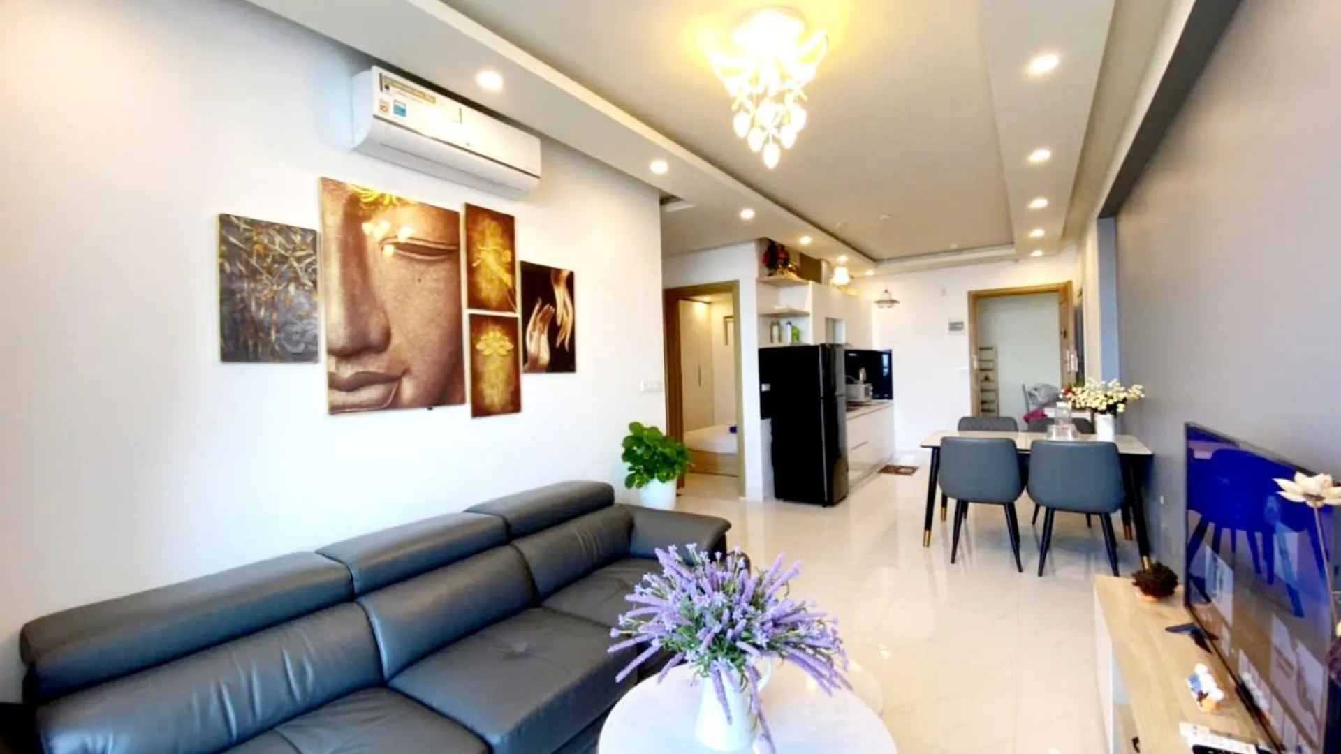 다낭 안 하이 박의 아파트먼트 (m², 침실 2개, 프라이빗 욕실 2개) 2성급 싱글룸 레스토랑