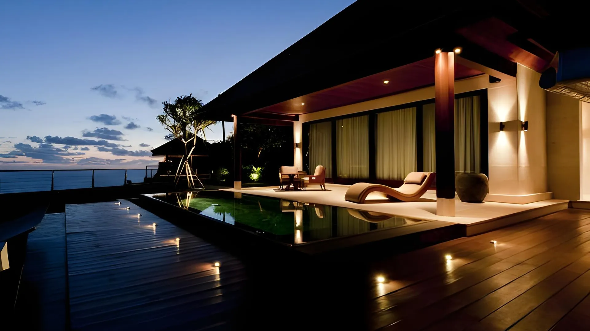 발리 더 엣지 발리 빌라 5성급 호텔 로비