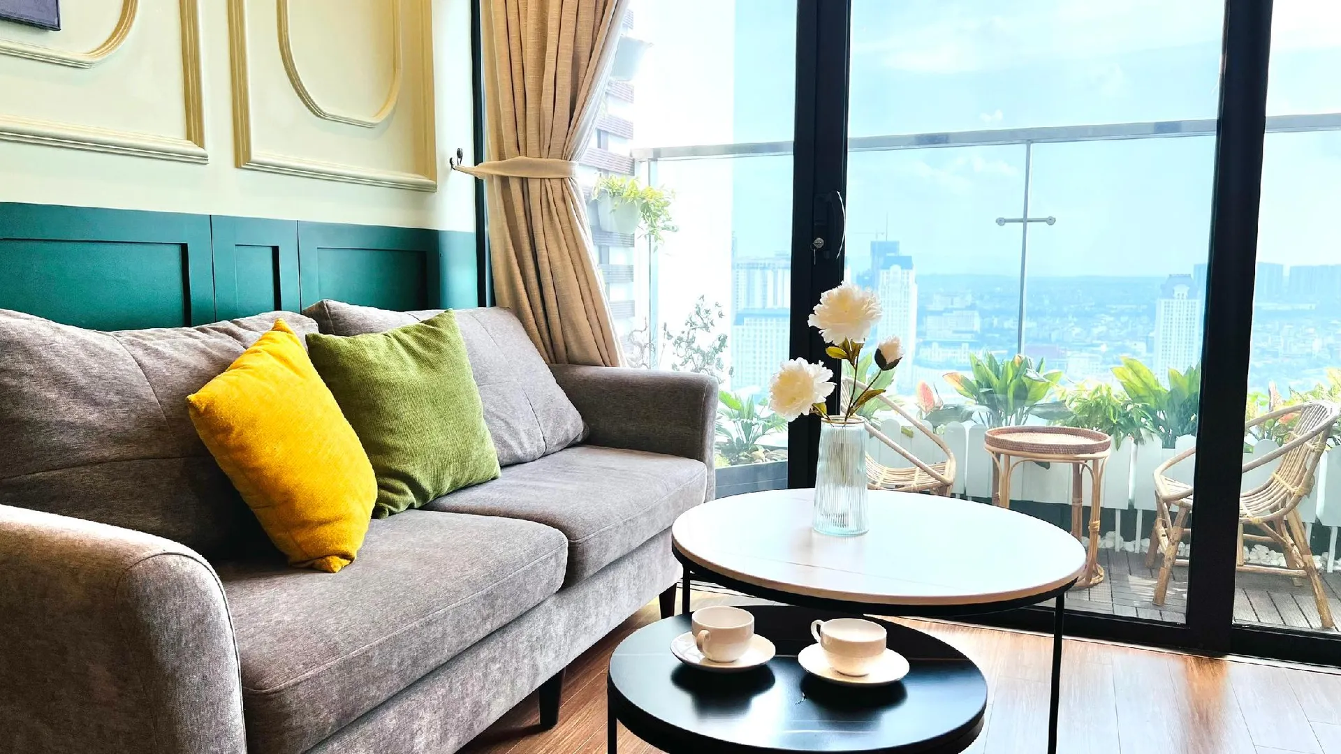 하노이 미딘의 아파트먼트 (72m², 침실 2개, 프라이빗 욕실 2개) 5성급 싱글룸 스위트룸