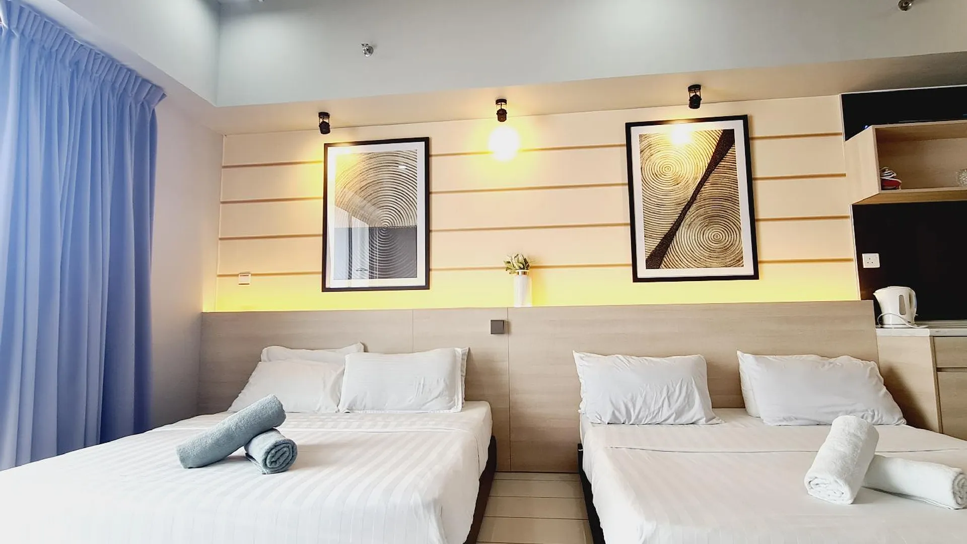 코타키나발루 탄중 아루의 스튜디오 아파트먼트 (330m², 프라이빗 욕실 1개) 4성급 싱글룸 객실