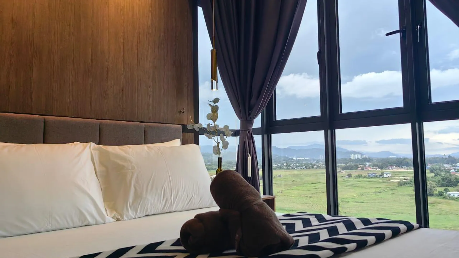 코타키나발루 크파얀의 아파트먼트 (726m², 침실 2개, 프라이빗 욕실 2개) 3성급 싱글룸 스위트룸