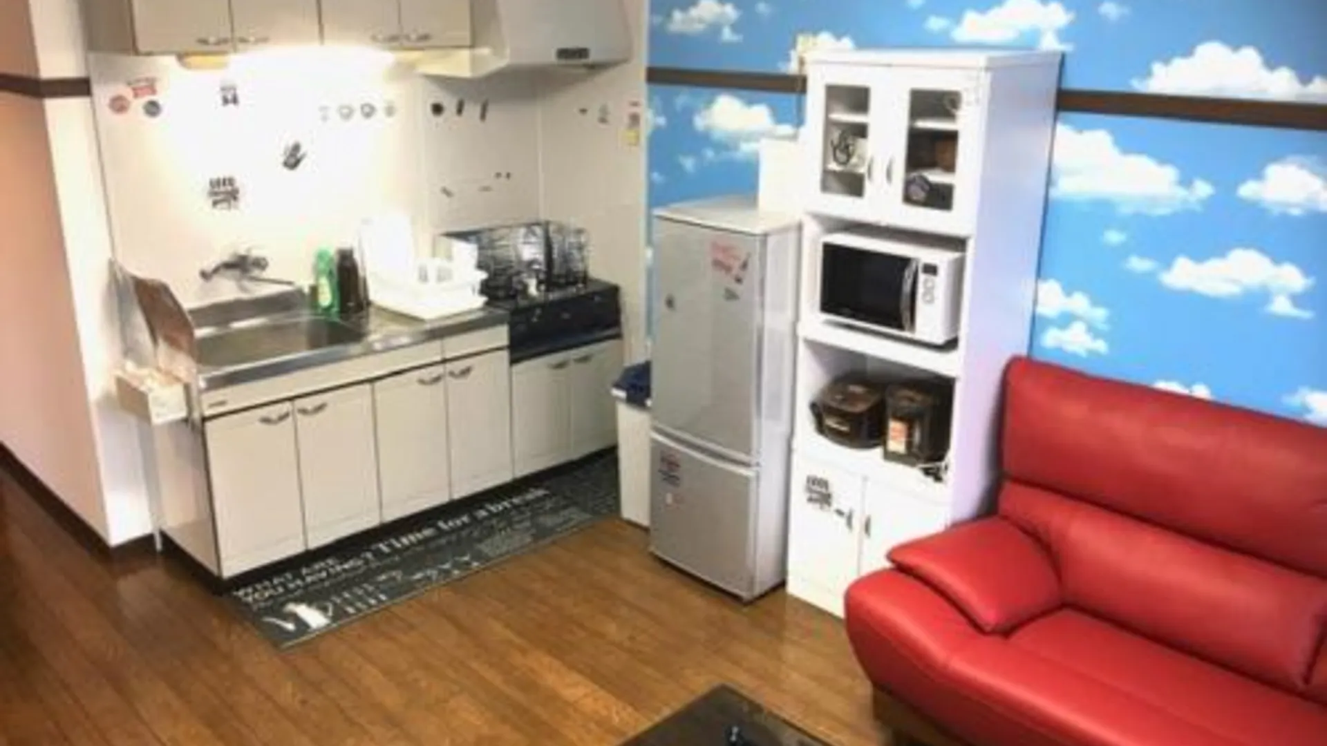 오키나와 본섬 Cozy Family room KY apartment 3성급 싱글룸 레스토랑