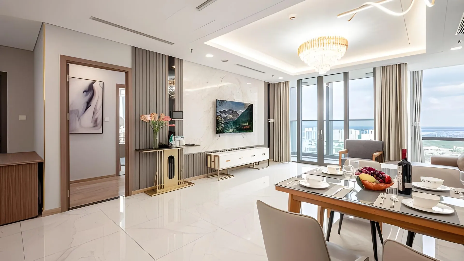 호치민 더 랜드마크 81 레지던스 럭셔리 스위트 5성급 호텔 로비