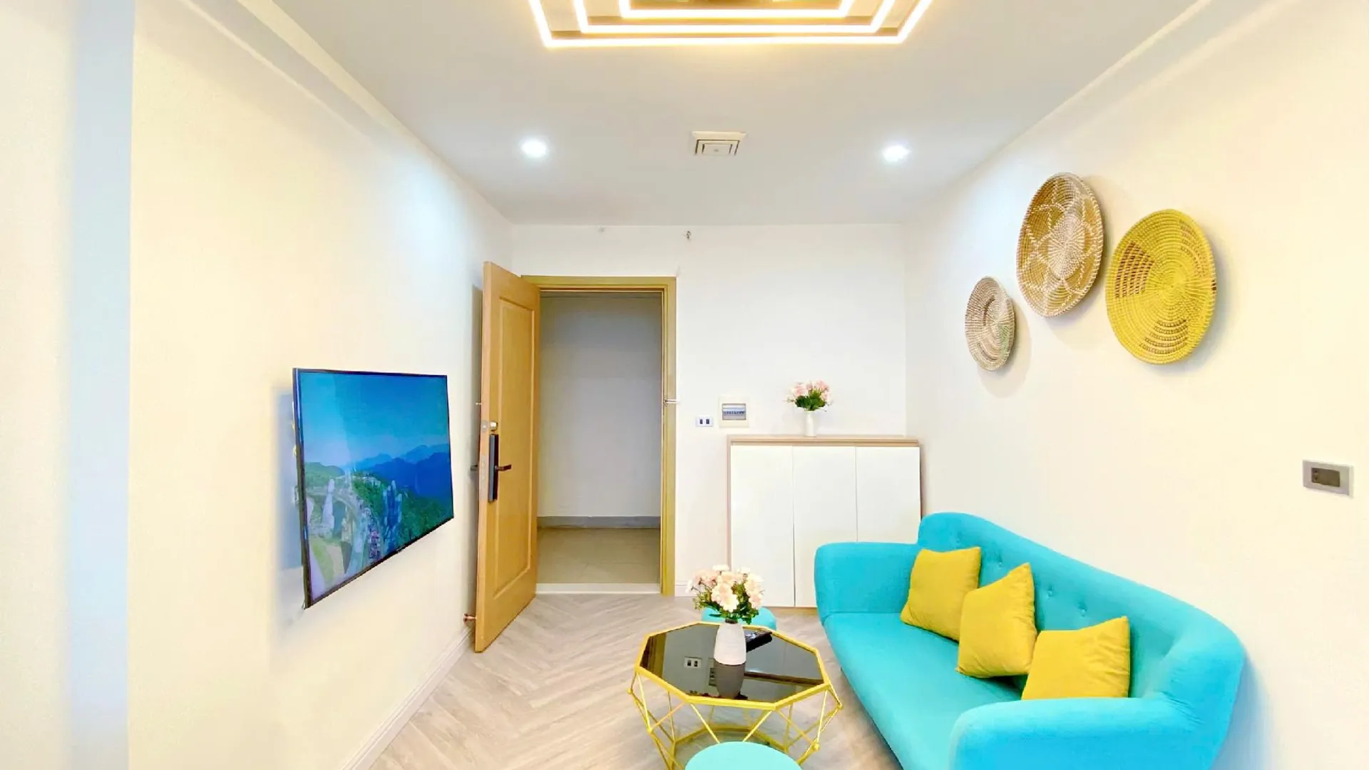 다낭 푸옥미의 아파트먼트 (70m², 침실 2개, 프라이빗 욕실 2개) 5성급 싱글룸 레스토랑