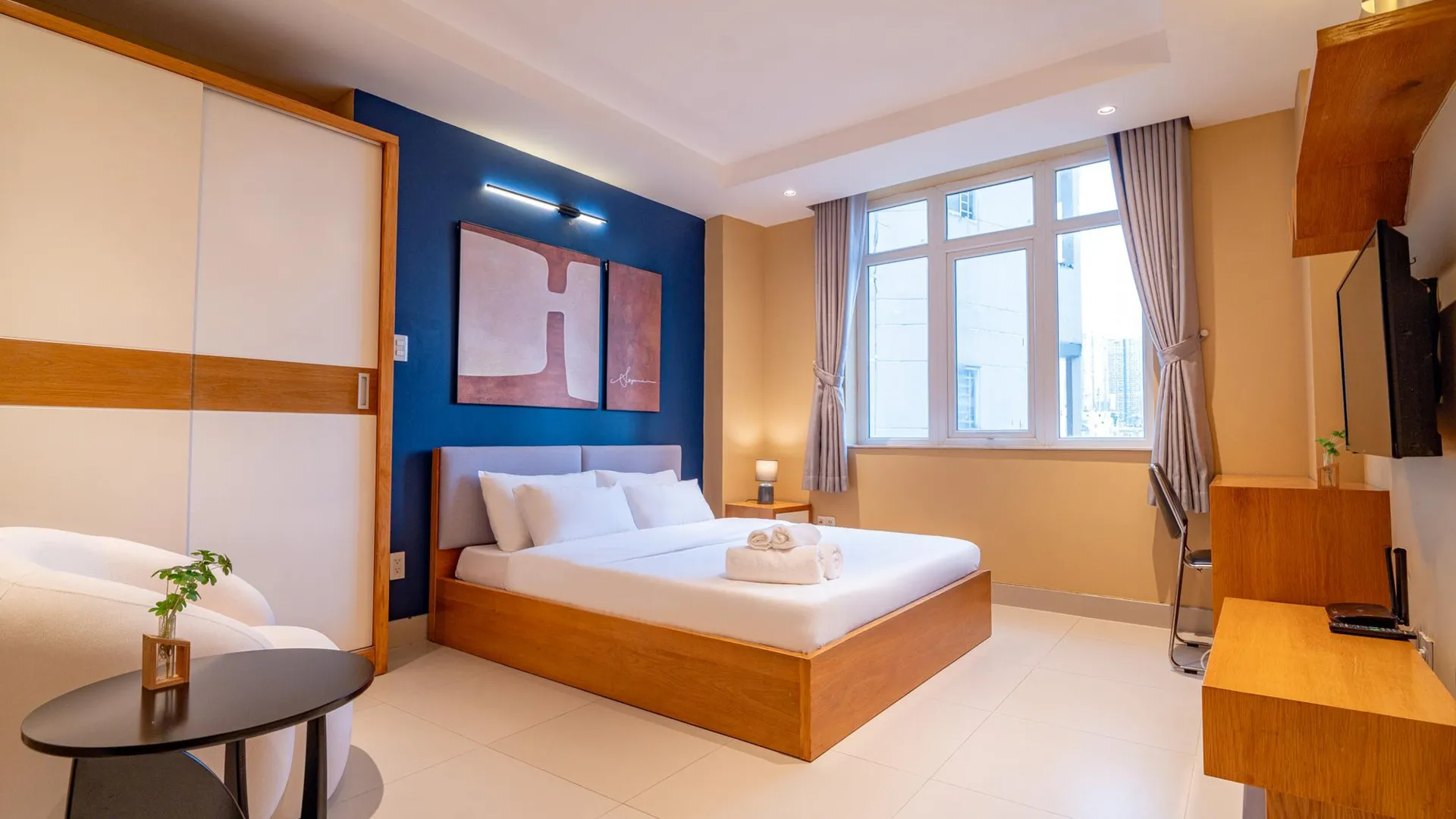 호치민 호시 아파트먼트 3성급 호텔 객실