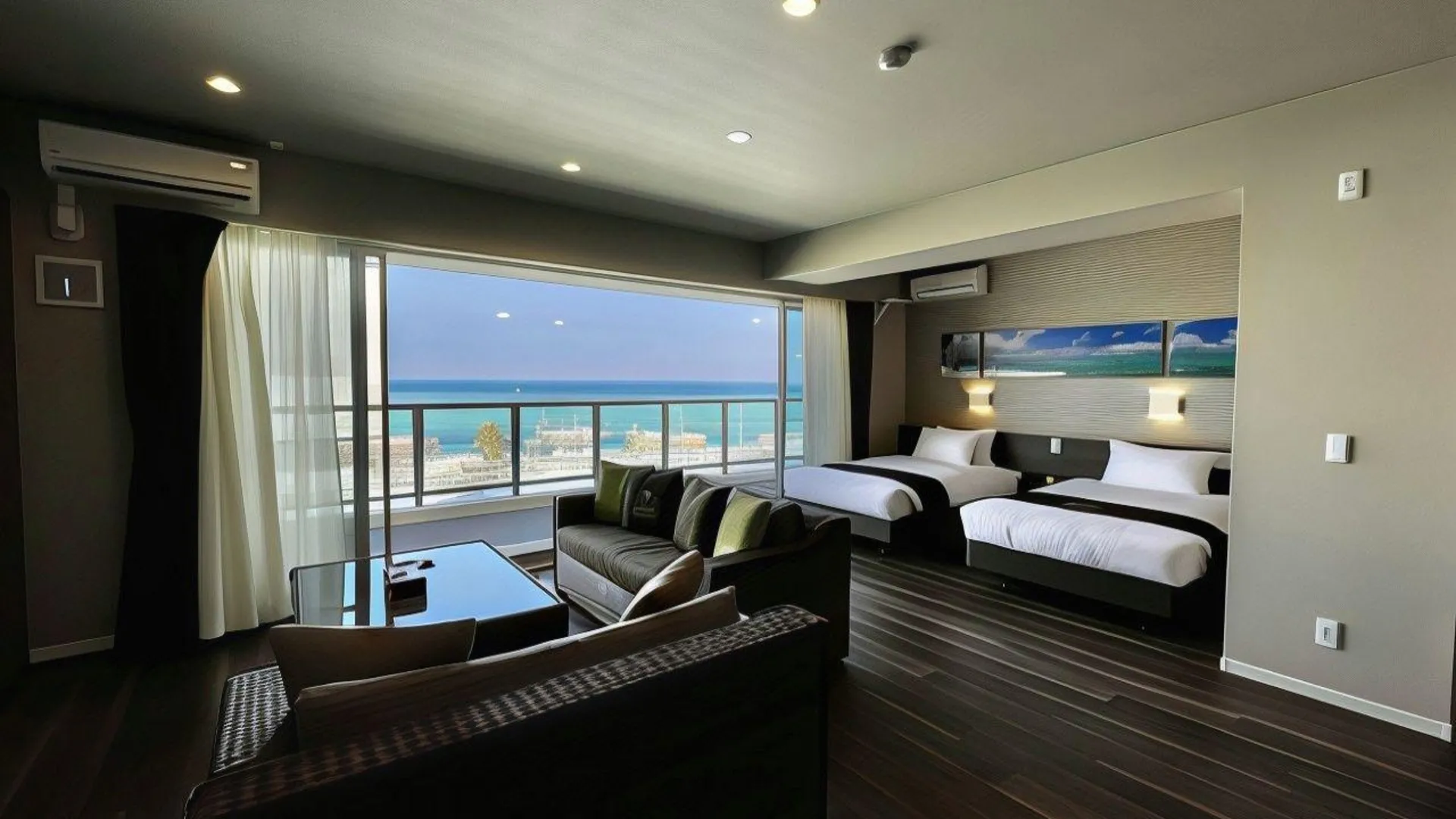 오키나와 본섬 코랄 팰리스 온나 바이 선셋 애비뉴 4성급 게스트하우스 스위트룸