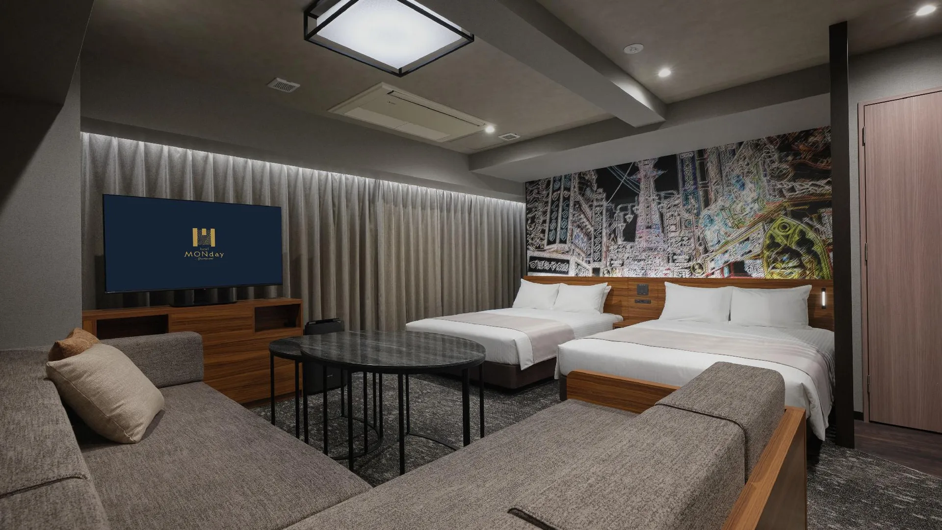 오사카 먼데이 아파트 프리미엄 오사카 남바 웨스트 4성급 호텔 스위트룸