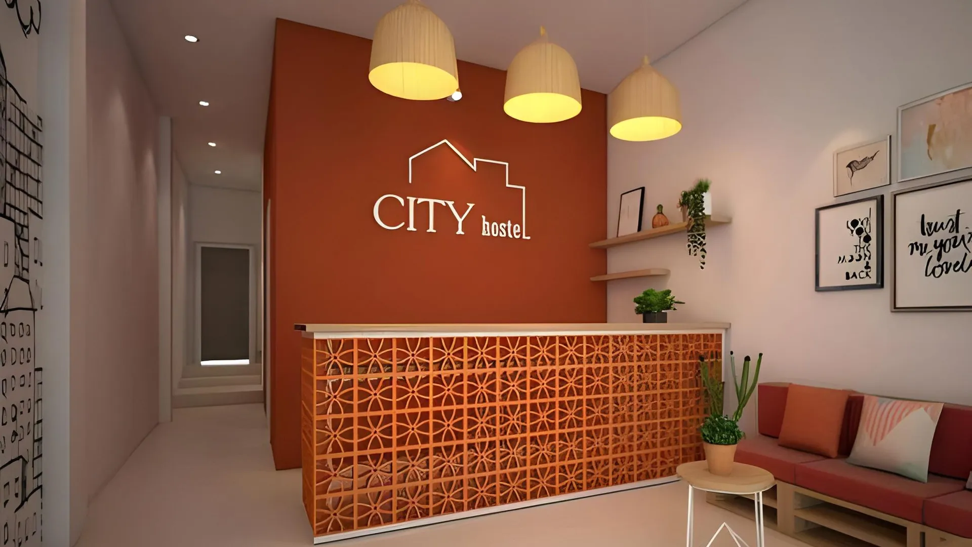 다낭 시티 호스텔 다낭 1성급 호텔 로비