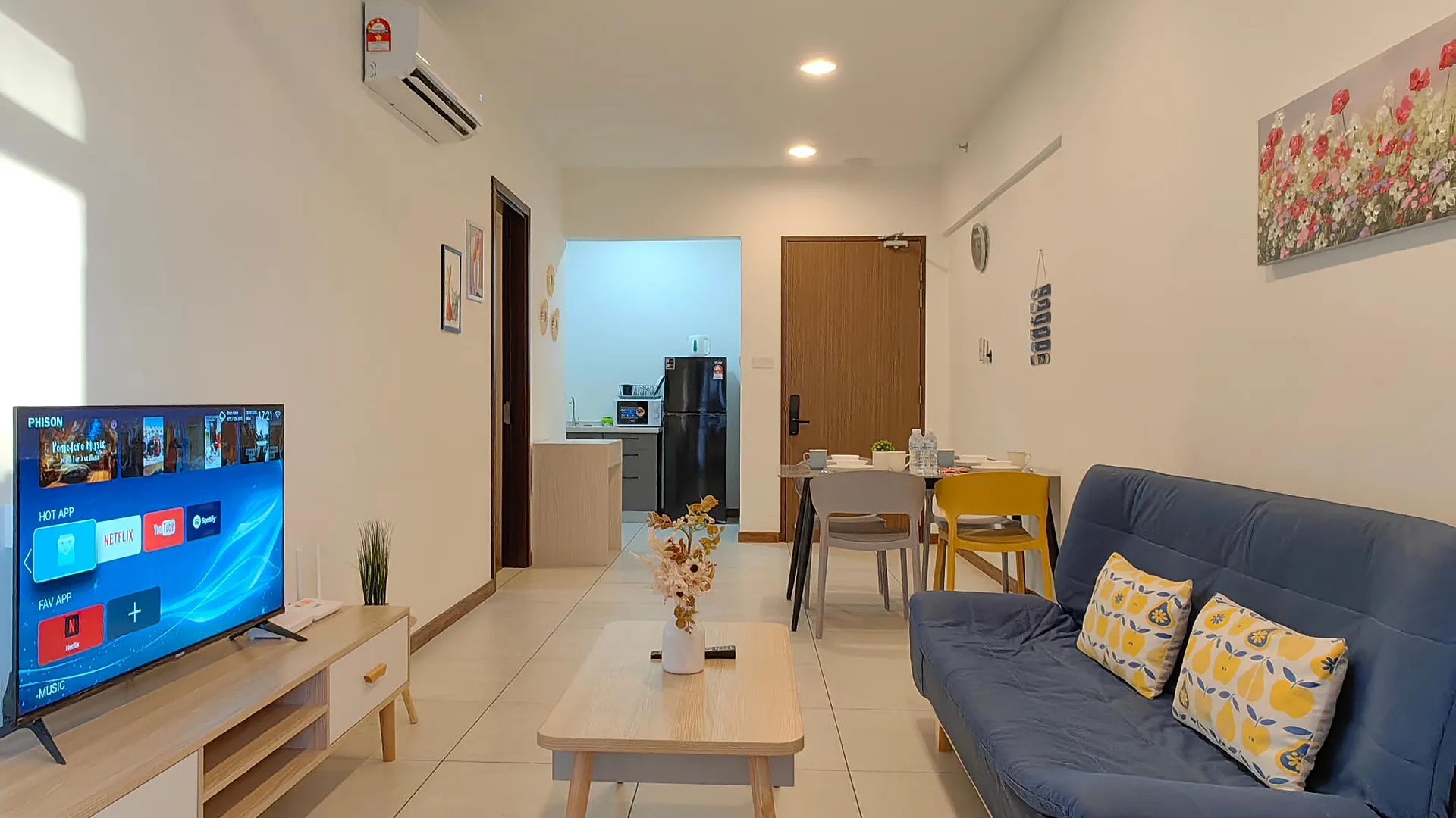 코타키나발루 크파얀의 아파트먼트 (60m², 침실 2개, 프라이빗 욕실 2개) 3성급 싱글룸 스위트룸