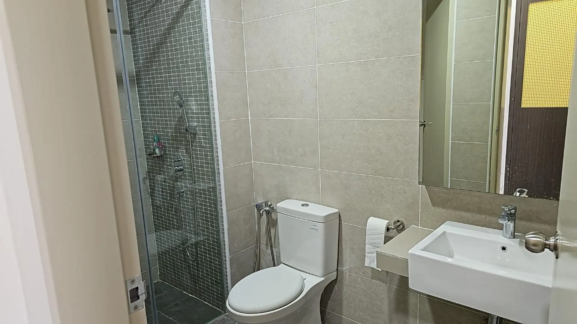 말라카 말라카 시내의 아파트먼트 (68m², 침실 1개, 프라이빗 욕실 1개) 2성급 싱글룸 레스토랑