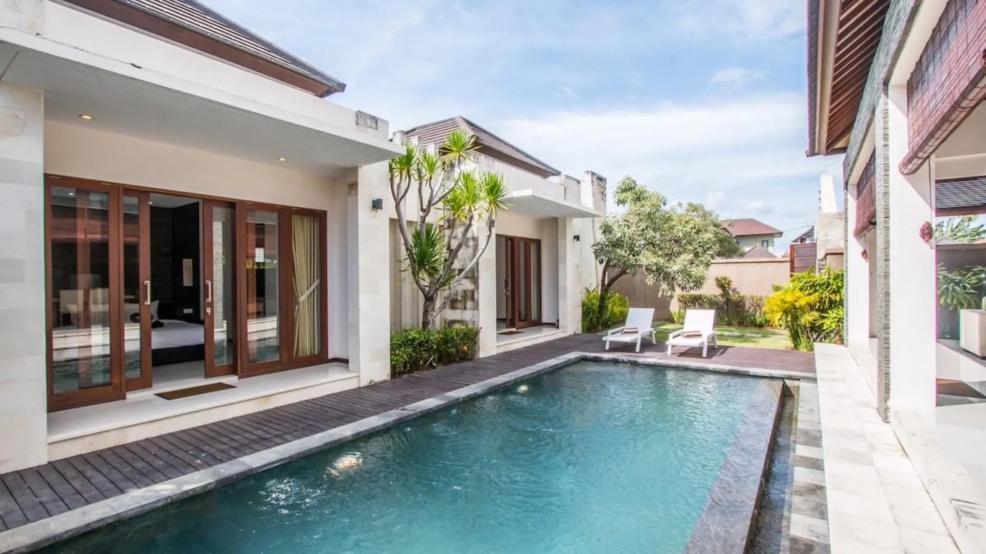 발리 짱구의 빌라 (m², 침실 2개, 프라이빗 욕실 2개) 2성급 싱글룸 외관