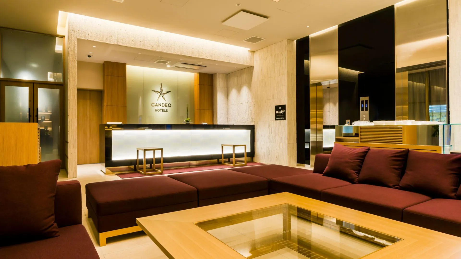 후쿠오카 칸데오 호텔 후쿠오카 텐진 4성급 호텔 로비