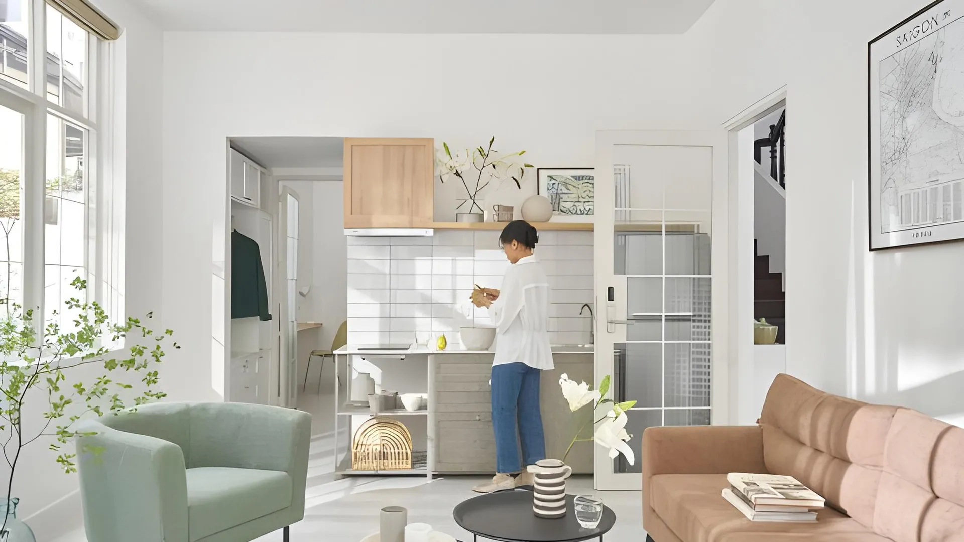 호치민 M 빌리지 리빙 47 타오 디엔 3성급 호텔 객실