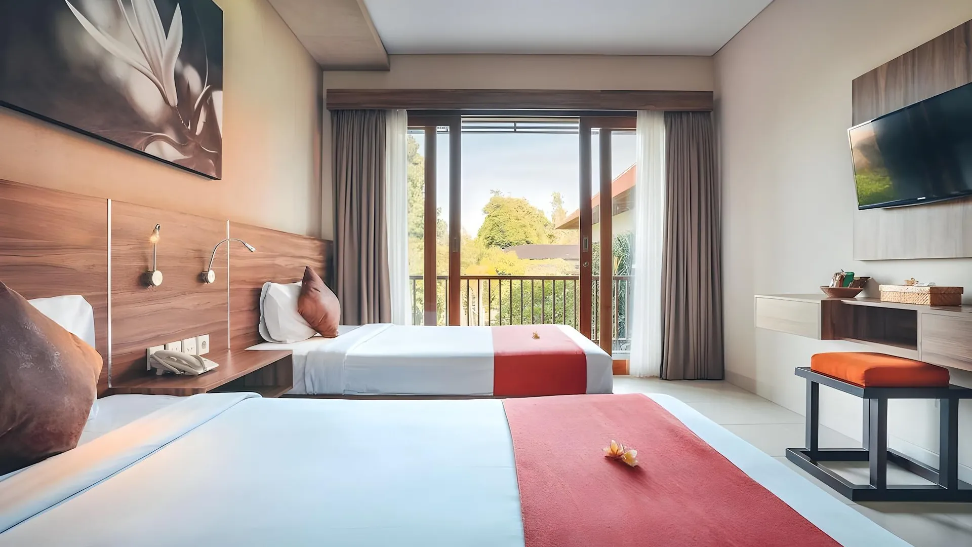 발리 쿠부 쳄파카 스미냑 호텔 4성급 호텔 전망