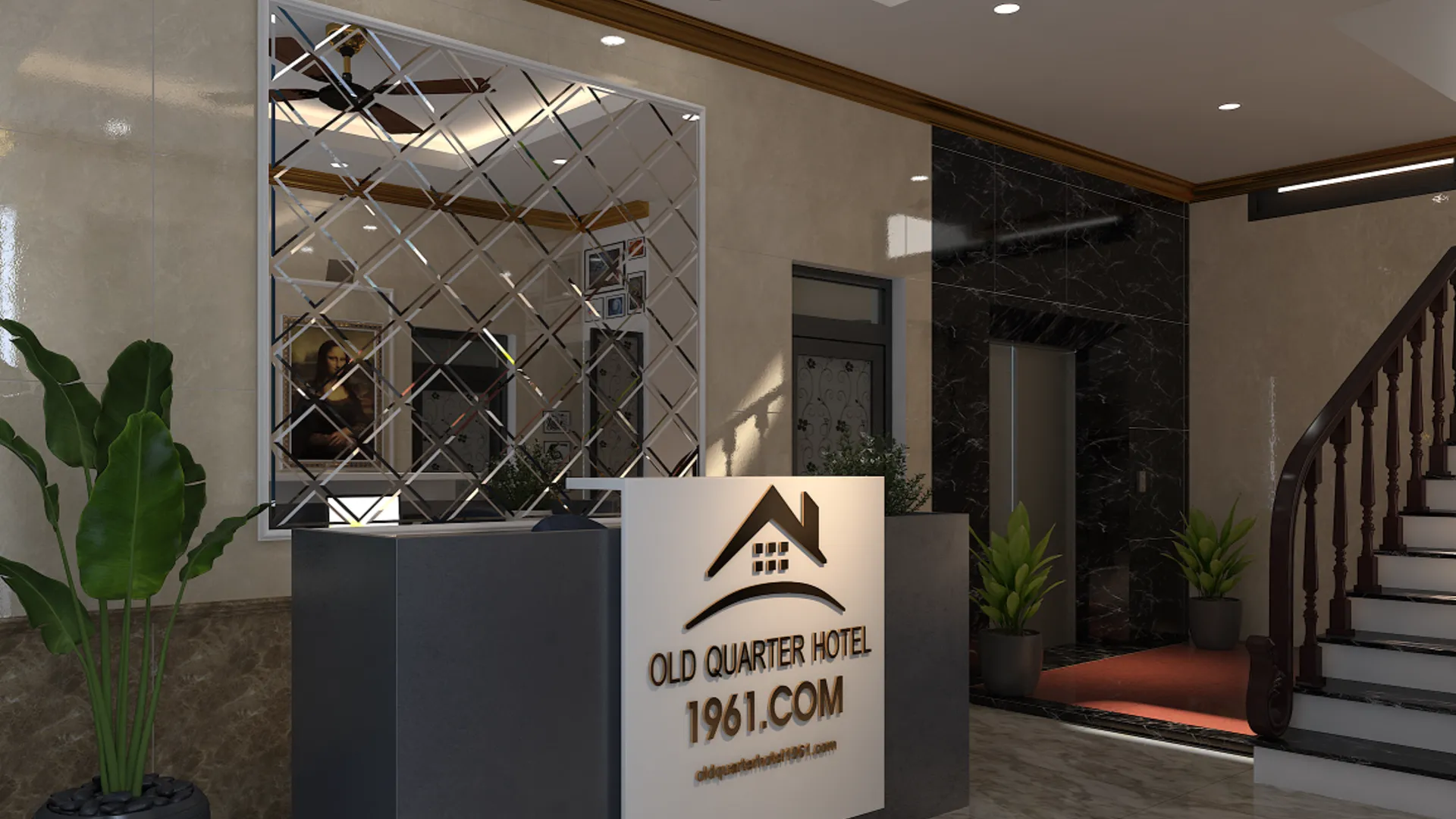 하노이 올드 쿼터 호텔 1961 3성급 호텔 로비