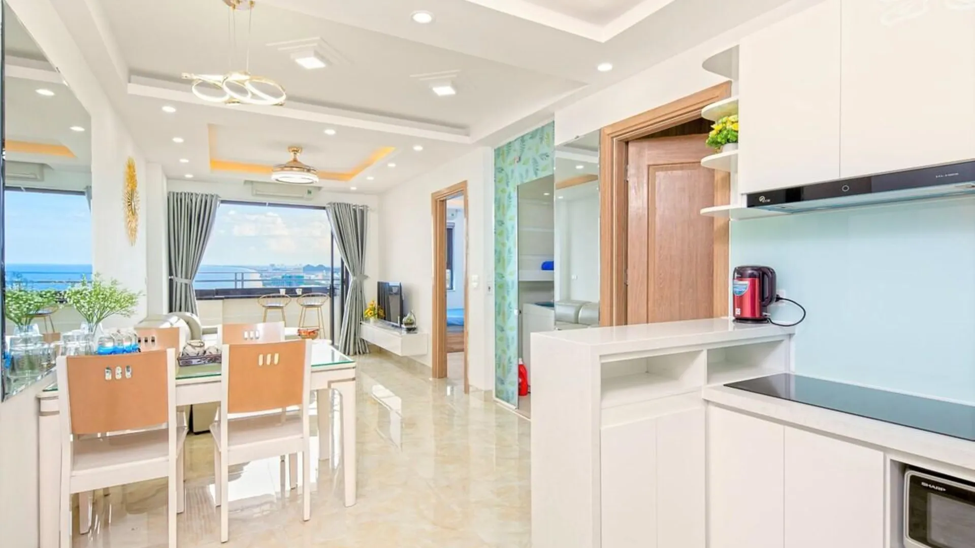 다낭 푸옥미의 아파트먼트 (65m², 침실 2개, 프라이빗 욕실 2개) 4성급 게스트하우스 로비